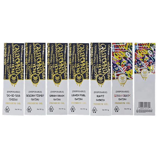 California honey empty disposable vape 1g